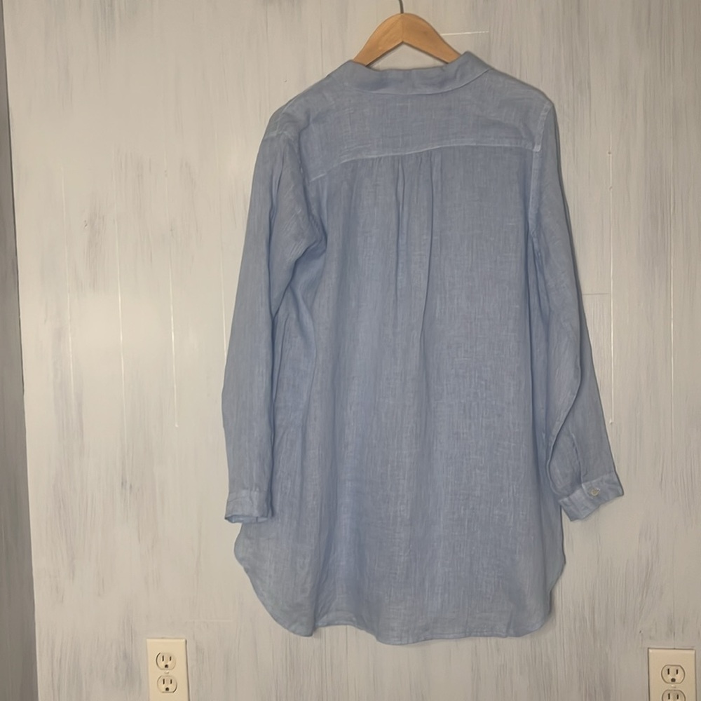 CP Shades Teton Linen Chambray Tunic Light‎ Blue Size XS - Picture 7 of 10